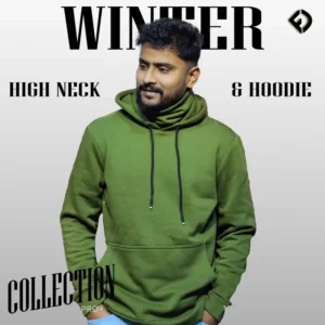 Full Sleeve High Neck Hoody for Men