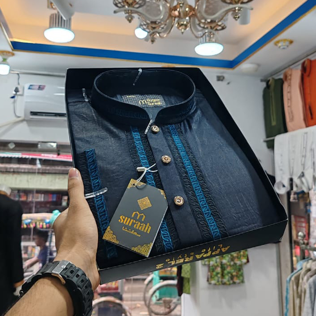 Men's Smart Look Simple Design Panjabi For Men