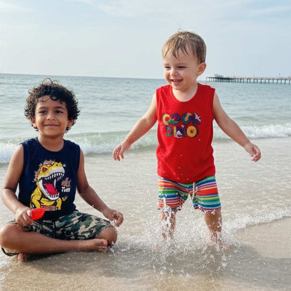 Boys Trendy Megi Sleeveless T-shirt - Image 3