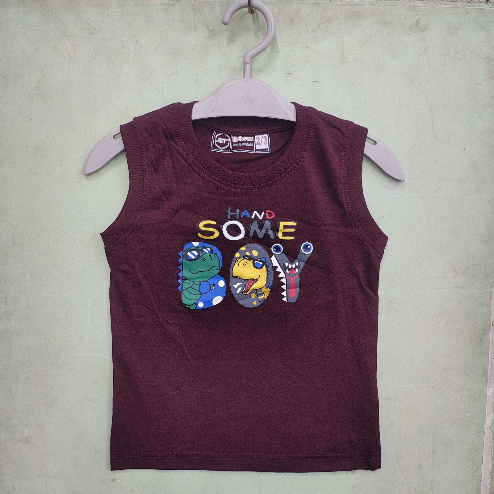 Boys Trendy Megi Sleeveless T-shirt - Image 2