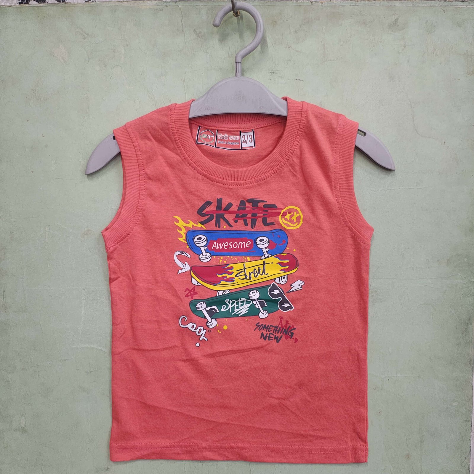 Boys Trendy Megi Sleeveless T-shirt - Image 2